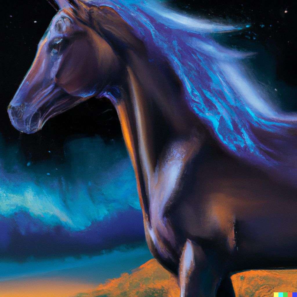 a horse, book cover art